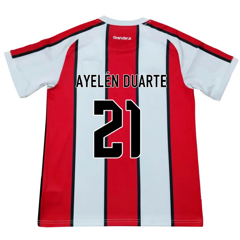 Danxen Damen Camila Ayelén Duarte #21 Weiß Rot Schwarz Auswärtstrikot Trikot 2026/27 T-Shirt