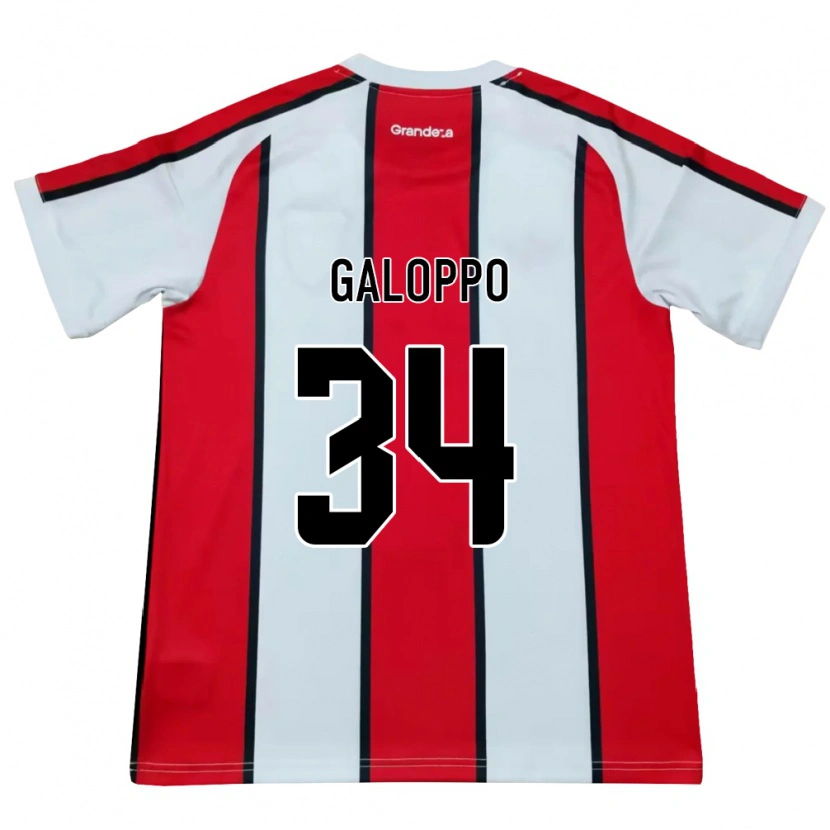 Danxen Damen Giuliano Galoppo #34 Weiß Rot Schwarz Auswärtstrikot Trikot 2026/27 T-Shirt