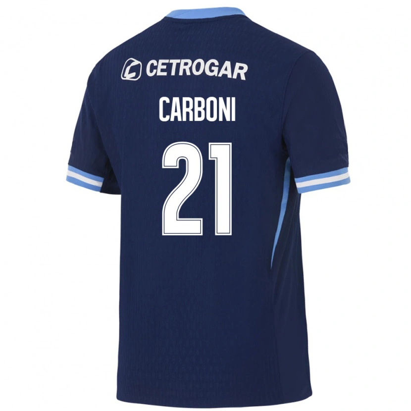Danxen Damen Valentín Carboni #21 Königsblau Hellblau Weiß Auswärtstrikot Trikot 2026/27 T-Shirt