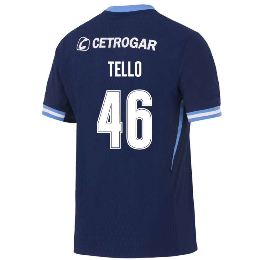 Danxen Damen Alejandro Tello #46 Königsblau Hellblau Weiß Auswärtstrikot Trikot 2026/27 T-Shirt