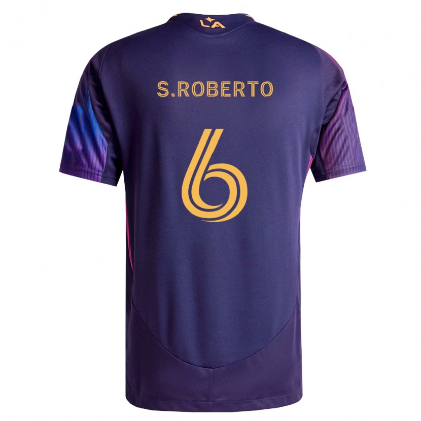 Danxen Damen Sergi Roberto #6 Tiefviolett Gelb Auswärtstrikot Trikot 2026/27 T-Shirt