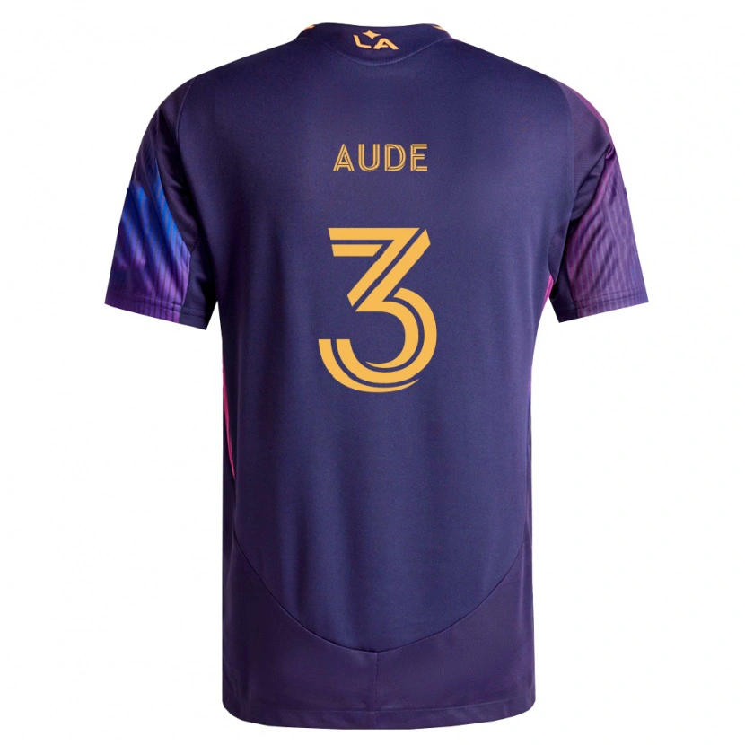 Danxen Damen Julián Aude #3 Tiefviolett Gelb Auswärtstrikot Trikot 2026/27 T-Shirt