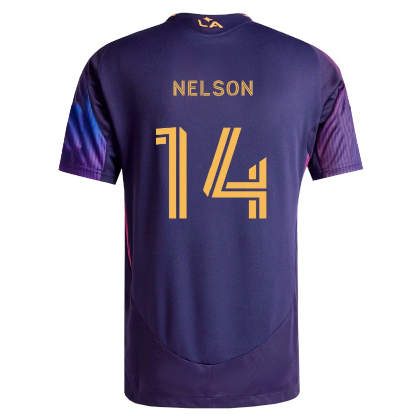 Danxen Damen John Nelson #14 Tiefviolett Gelb Auswärtstrikot Trikot 2026/27 T-Shirt