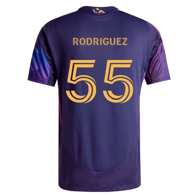 Danxen Damen Diego Rodriguez #55 Tiefviolett Gelb Auswärtstrikot Trikot 2026/27 T-Shirt