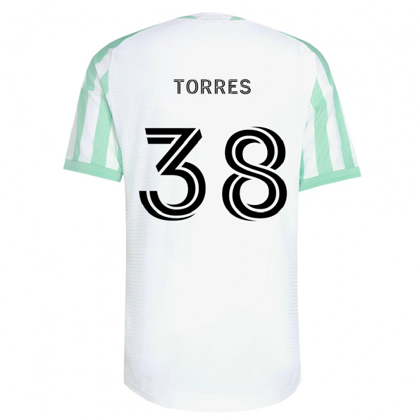 Danxen Damen Ervin Torres #38 Hellgrün Schwarz Weiß Auswärtstrikot Trikot 2026/27 T-Shirt