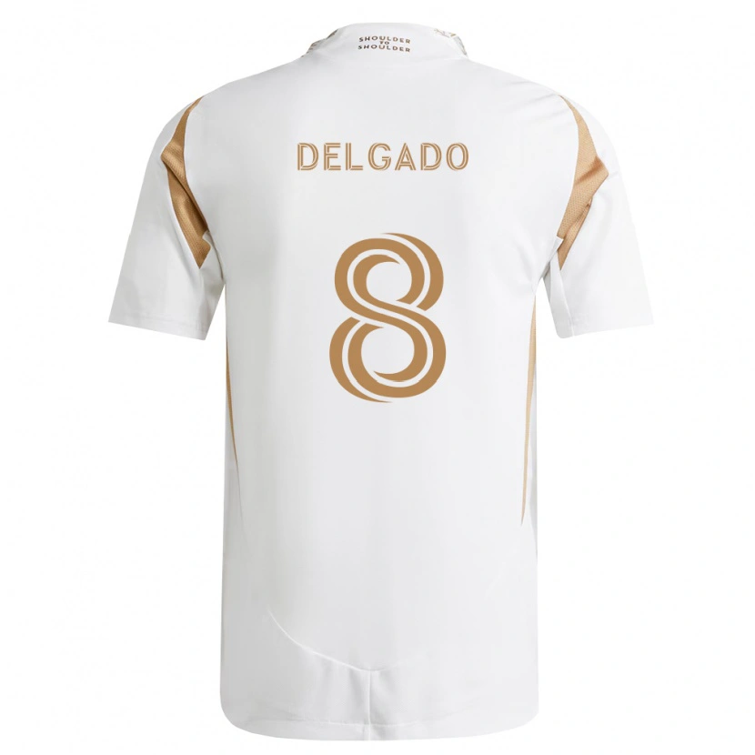 Danxen Damen Mark Delgado #8 Weiß Braun Auswärtstrikot Trikot 2026/27 T-Shirt