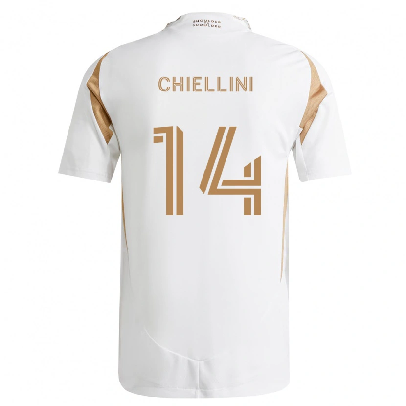 Danxen Damen Giorgio Chiellini #14 Weiß Braun Auswärtstrikot Trikot 2026/27 T-Shirt