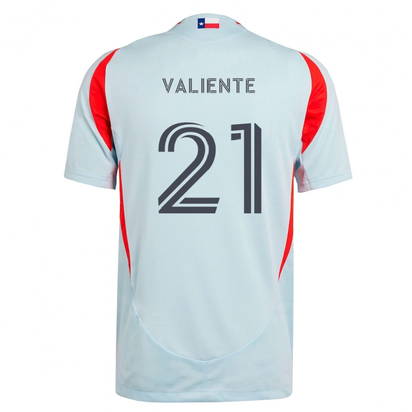 Danxen Damen Joaquín Valiente #21 Dunkelgrau Weiß Rot Auswärtstrikot Trikot 2026/27 T-Shirt