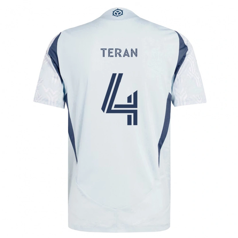 Danxen Damen Carlos Terán #4 Blau Grau Weiß Auswärtstrikot Trikot 2026/27 T-Shirt
