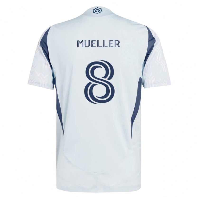 Danxen Damen Chris Mueller #8 Blau Grau Weiß Auswärtstrikot Trikot 2026/27 T-Shirt
