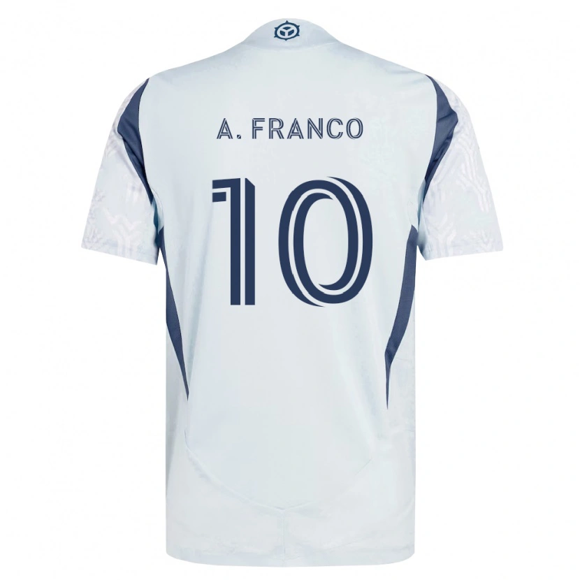 Danxen Damen André Franco #10 Blau Grau Weiß Auswärtstrikot Trikot 2026/27 T-Shirt