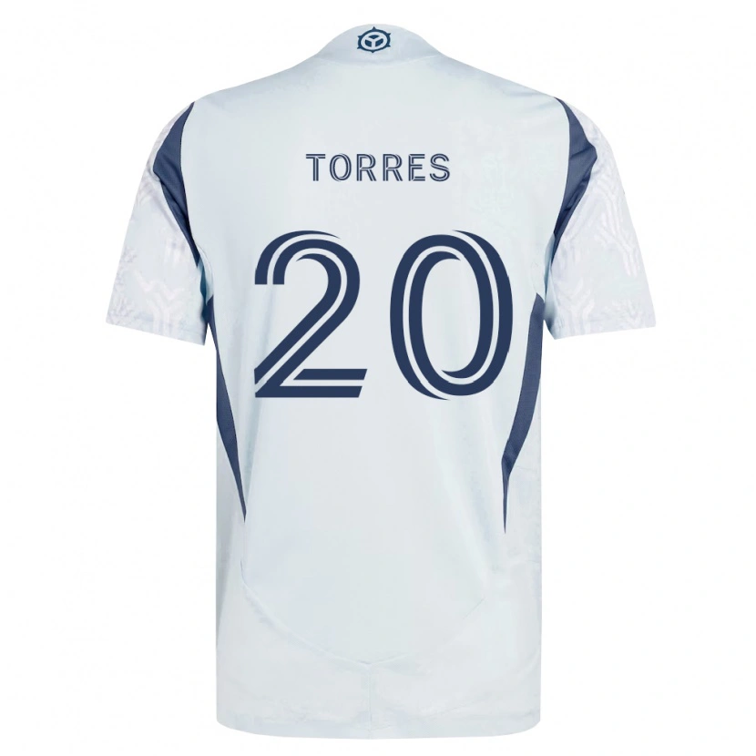 Danxen Damen Jairo Torres #20 Blau Grau Weiß Auswärtstrikot Trikot 2026/27 T-Shirt