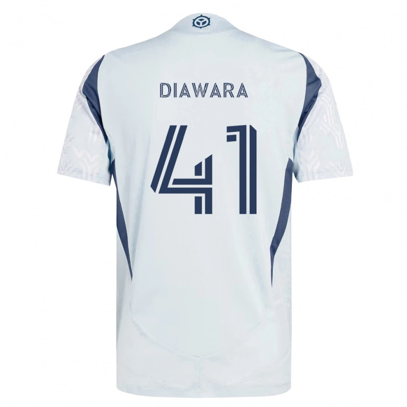 Danxen Damen Tidiane Diawara #41 Blau Grau Weiß Auswärtstrikot Trikot 2026/27 T-Shirt