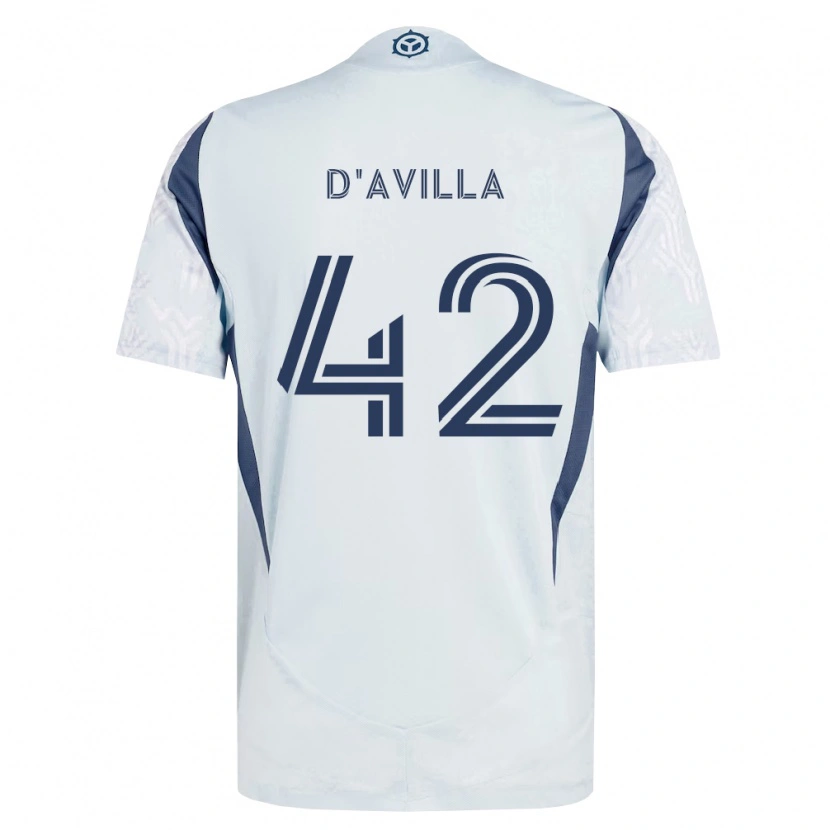 Danxen Damen Djé D'avilla #42 Blau Grau Weiß Auswärtstrikot Trikot 2026/27 T-Shirt