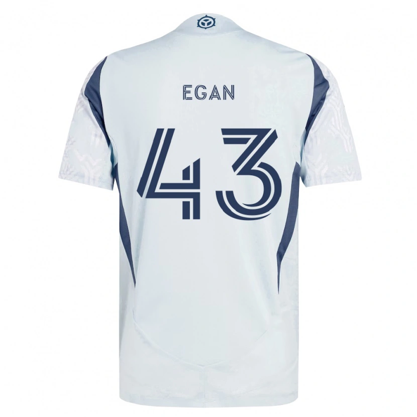 Danxen Damen Noah Egan #43 Blau Grau Weiß Auswärtstrikot Trikot 2026/27 T-Shirt