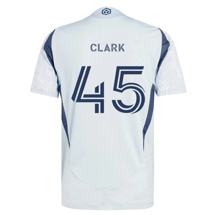 Danxen Damen Mateo Clark #45 Blau Grau Weiß Auswärtstrikot Trikot 2026/27 T-Shirt