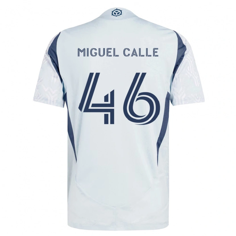 Danxen Damen Juan Miguel Calle #46 Blau Grau Weiß Auswärtstrikot Trikot 2026/27 T-Shirt