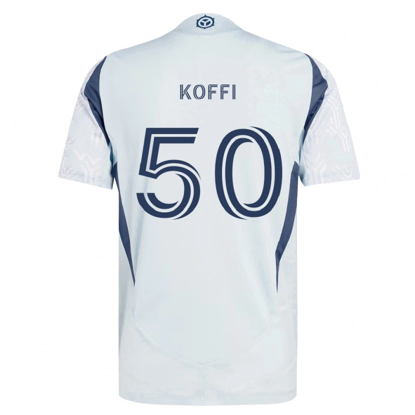 Danxen Damen Christian Koffi #50 Blau Grau Weiß Auswärtstrikot Trikot 2026/27 T-Shirt