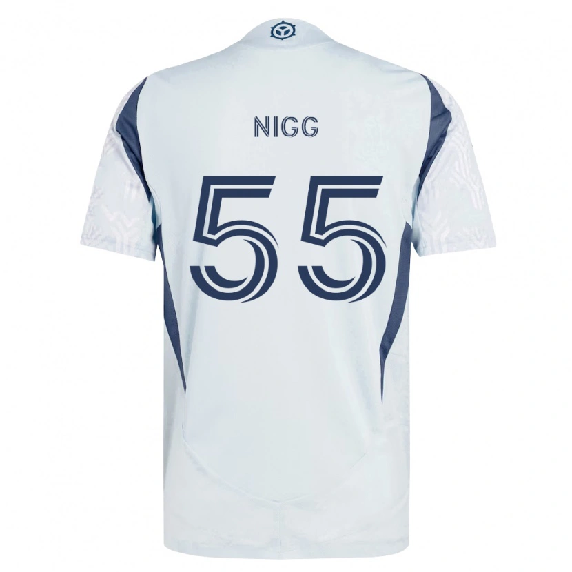 Danxen Damen Damian Nigg #55 Blau Grau Weiß Auswärtstrikot Trikot 2026/27 T-Shirt