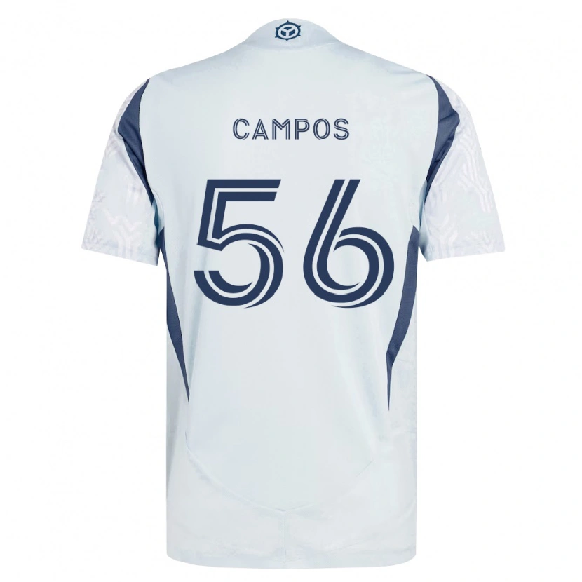 Danxen Damen Edgar Campos #56 Blau Grau Weiß Auswärtstrikot Trikot 2026/27 T-Shirt