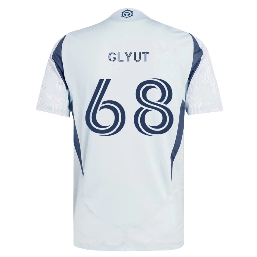 Danxen Damen Vitaliy Glyut #68 Blau Grau Weiß Auswärtstrikot Trikot 2026/27 T-Shirt