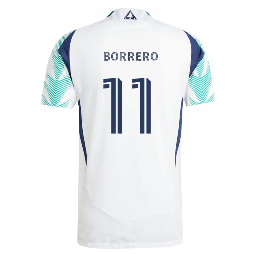 Danxen Damen Dylan Borrero #11 Weiß Marineblau Hellgrün Auswärtstrikot Trikot 2026/27 T-Shirt
