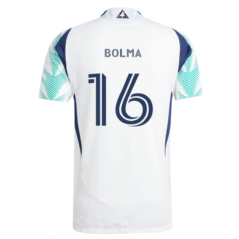 Danxen Damen Josh Bolma #16 Weiß Marineblau Hellgrün Auswärtstrikot Trikot 2026/27 T-Shirt