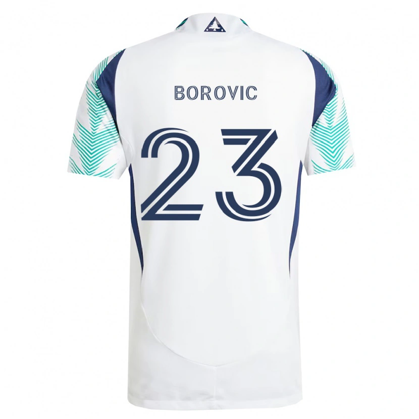 Danxen Damen Luka Borovic #23 Weiß Marineblau Hellgrün Auswärtstrikot Trikot 2026/27 T-Shirt