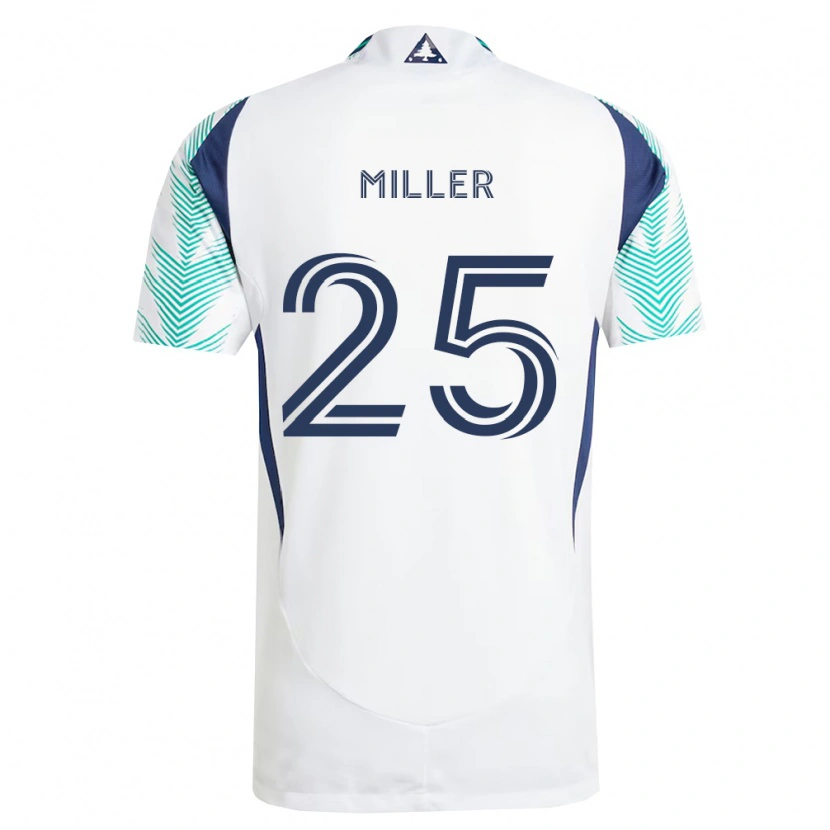 Danxen Damen Peyton Miller #25 Weiß Marineblau Hellgrün Auswärtstrikot Trikot 2026/27 T-Shirt