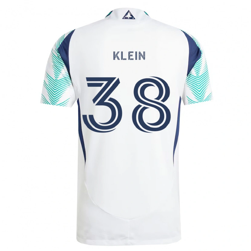 Danxen Damen Eric Klein #38 Weiß Marineblau Hellgrün Auswärtstrikot Trikot 2026/27 T-Shirt