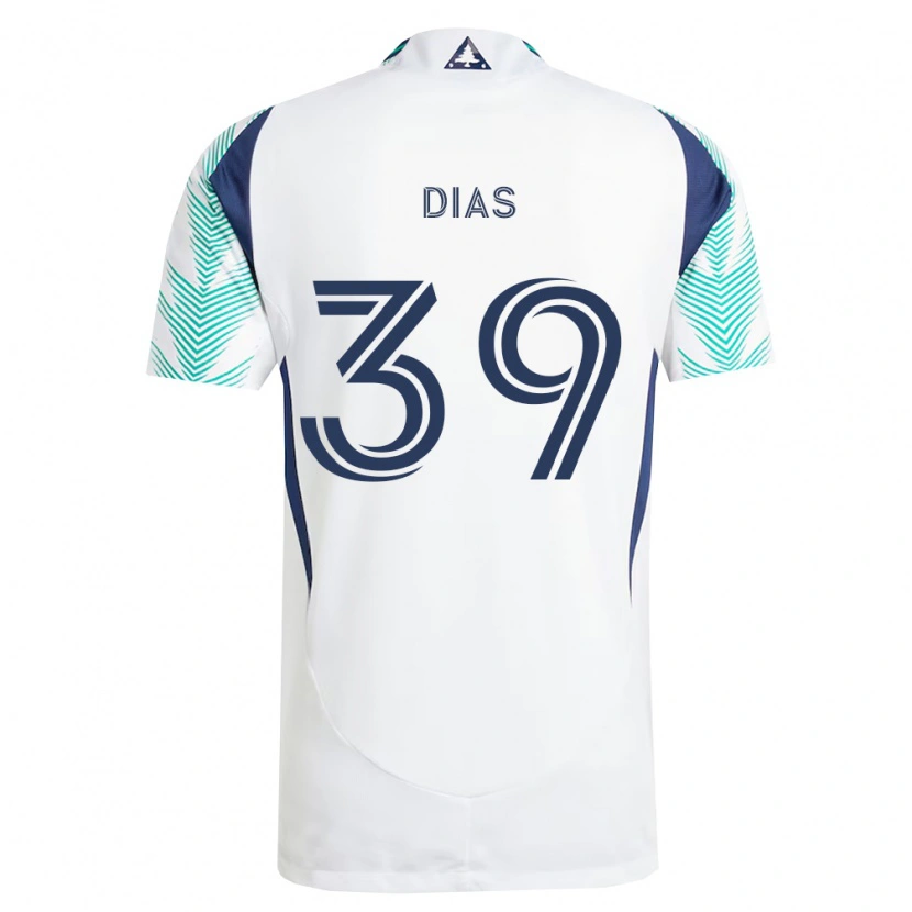 Danxen Damen Marcos Dias #39 Weiß Marineblau Hellgrün Auswärtstrikot Trikot 2026/27 T-Shirt