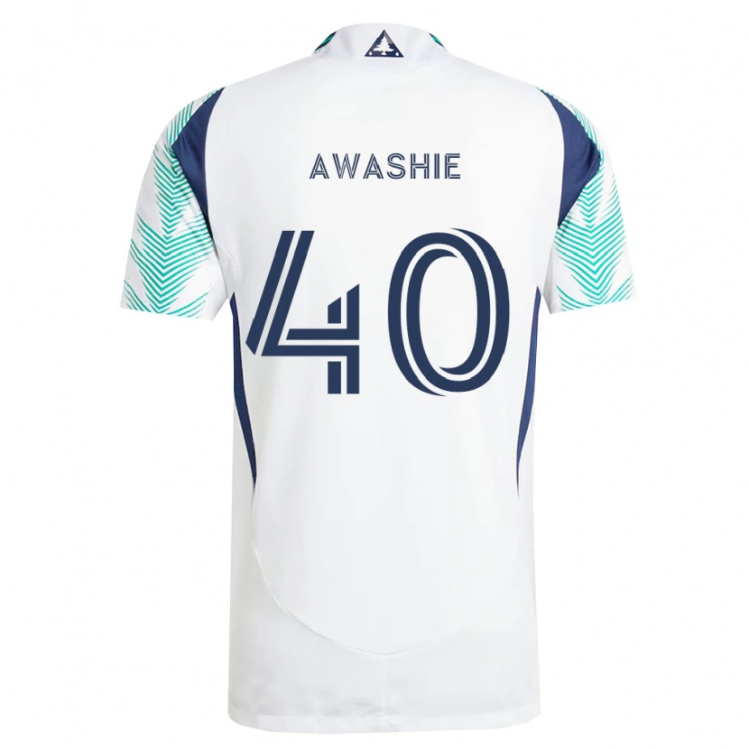 Danxen Damen Ben Awashie #40 Weiß Marineblau Hellgrün Auswärtstrikot Trikot 2026/27 T-Shirt