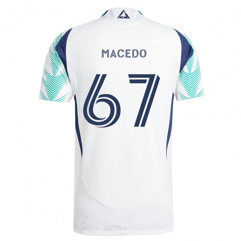Danxen Damen Josh Macedo #67 Weiß Marineblau Hellgrün Auswärtstrikot Trikot 2026/27 T-Shirt