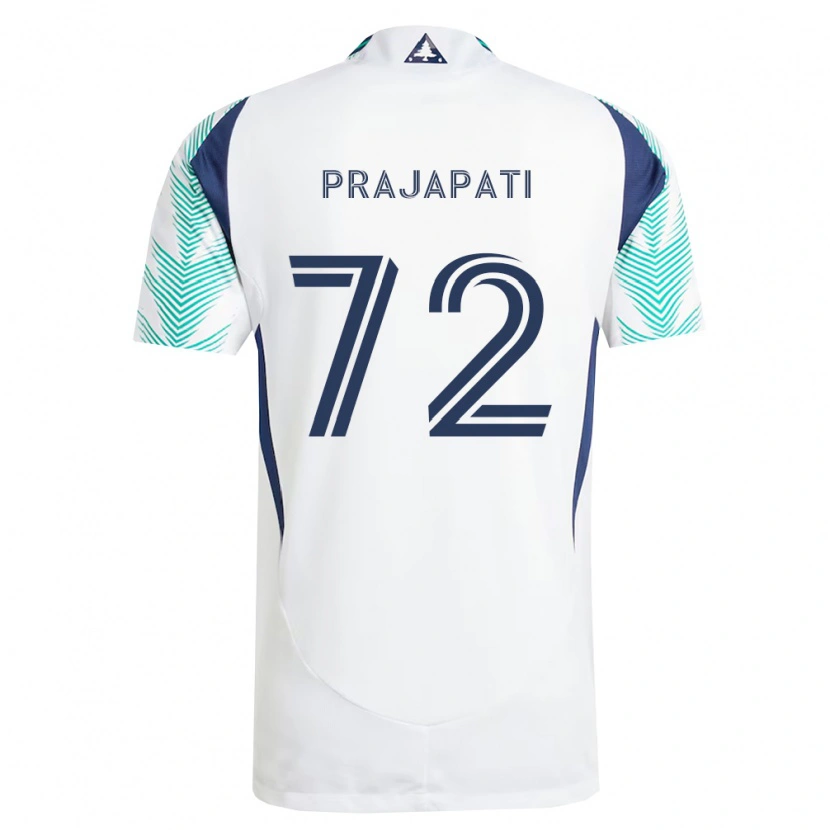 Danxen Damen Aarin Prajapati #72 Weiß Marineblau Hellgrün Auswärtstrikot Trikot 2026/27 T-Shirt