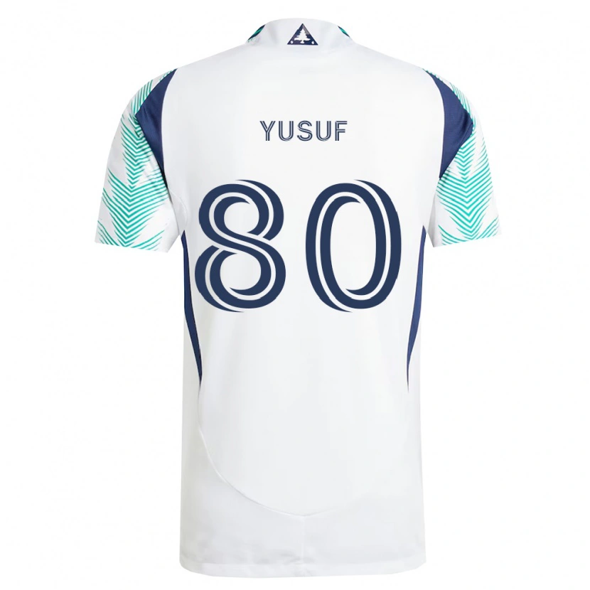 Danxen Damen Alhassan Yusuf #80 Weiß Marineblau Hellgrün Auswärtstrikot Trikot 2026/27 T-Shirt
