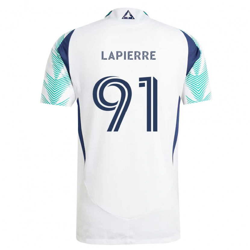 Danxen Damen Zach Lapierre #91 Weiß Marineblau Hellgrün Auswärtstrikot Trikot 2026/27 T-Shirt