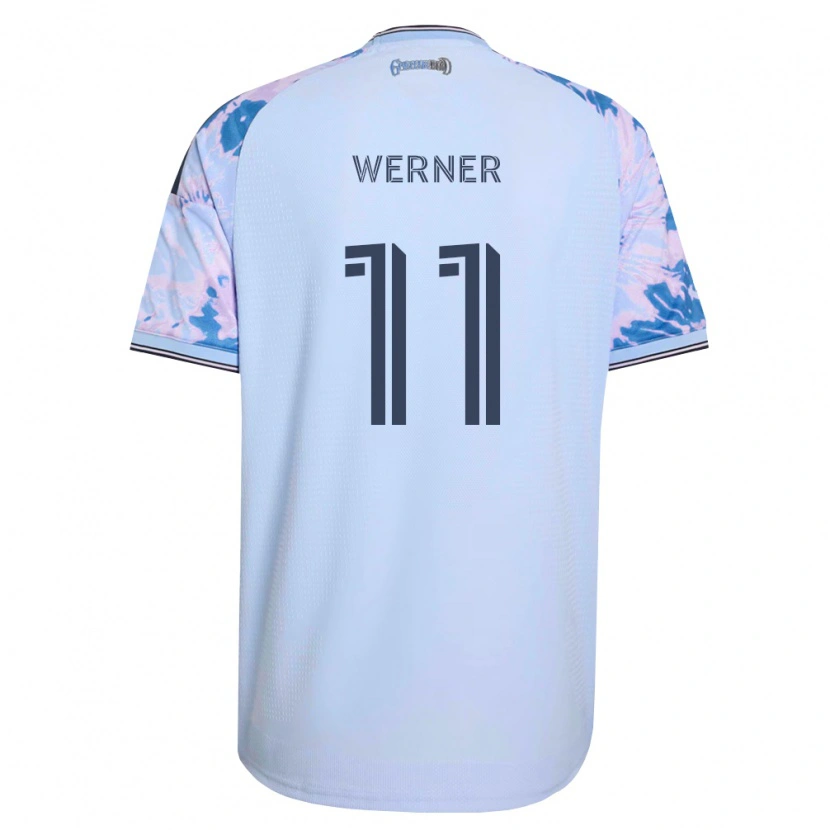 Danxen Damen Timo Werner #11 Königsblau Weiß Schwarz Auswärtstrikot Trikot 2026/27 T-Shirt