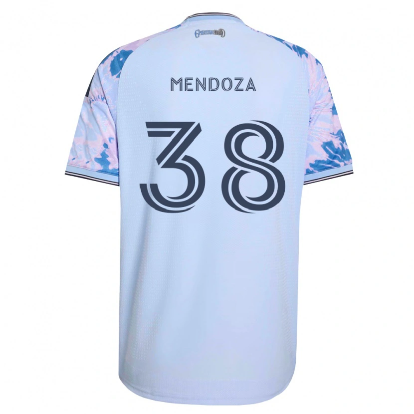 Danxen Damen Edwyn Mendoza #38 Königsblau Weiß Schwarz Auswärtstrikot Trikot 2026/27 T-Shirt