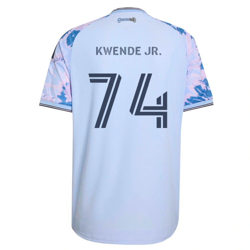 Danxen Damen Martin Kwende Jr. #74 Königsblau Weiß Schwarz Auswärtstrikot Trikot 2026/27 T-Shirt