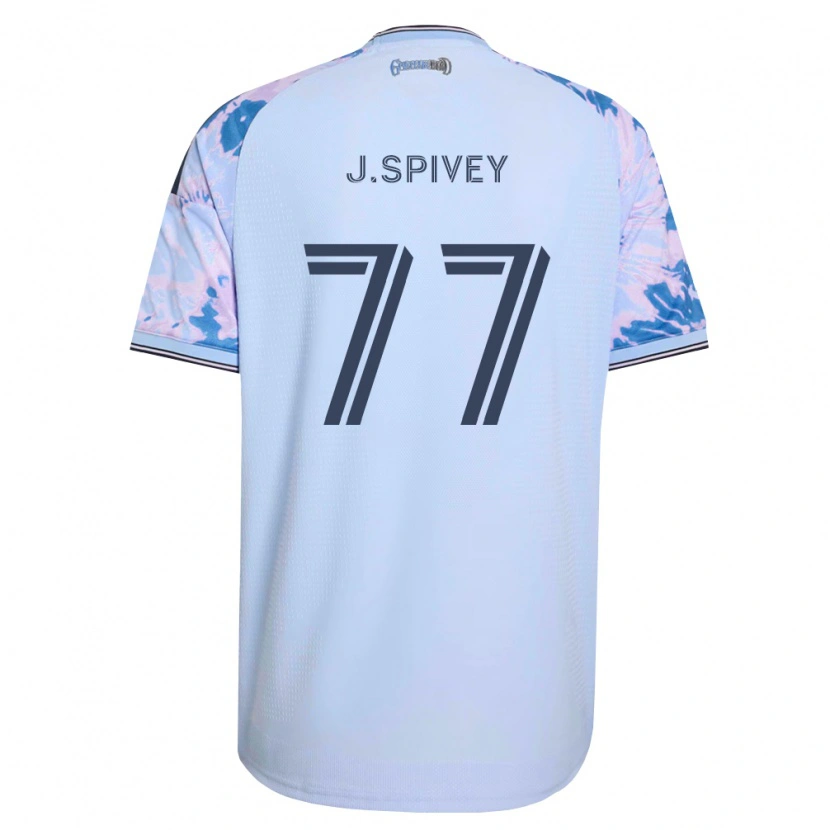 Danxen Damen Jermaine Spivey #77 Königsblau Weiß Schwarz Auswärtstrikot Trikot 2026/27 T-Shirt