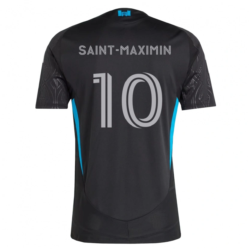 Danxen Damen Allan Saint-Maximin #10 Schwarz Weiß Himmelblau Auswärtstrikot Trikot 2026/27 T-Shirt