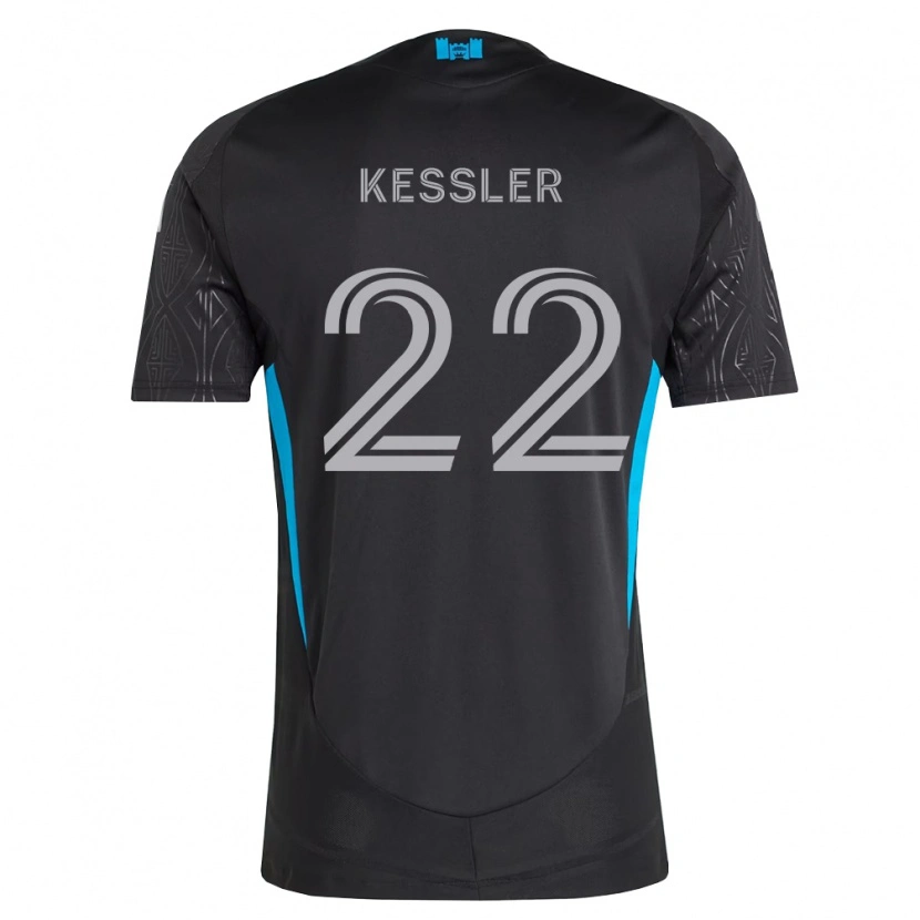 Danxen Damen Henry Kessler #22 Schwarz Weiß Himmelblau Auswärtstrikot Trikot 2026/27 T-Shirt
