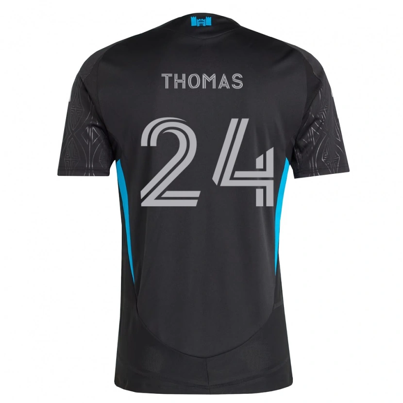 Danxen Damen Mikah Thomas #24 Schwarz Weiß Himmelblau Auswärtstrikot Trikot 2026/27 T-Shirt