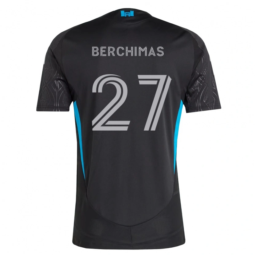 Danxen Damen Nimfasha Berchimas #27 Schwarz Weiß Himmelblau Auswärtstrikot Trikot 2026/27 T-Shirt