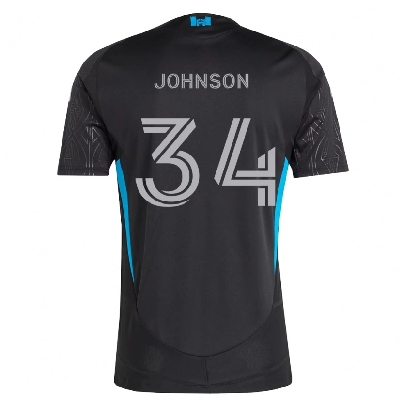 Danxen Damen Andrew Johnson #34 Schwarz Weiß Himmelblau Auswärtstrikot Trikot 2026/27 T-Shirt