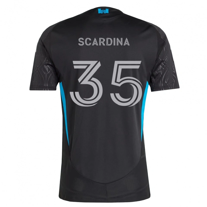 Danxen Damen Nick Scardina #35 Schwarz Weiß Himmelblau Auswärtstrikot Trikot 2026/27 T-Shirt