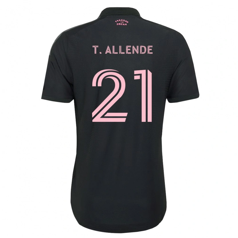 Danxen Damen Tadeo Allende #21 Pink Schwarz Weiß Auswärtstrikot Trikot 2026/27 T-Shirt