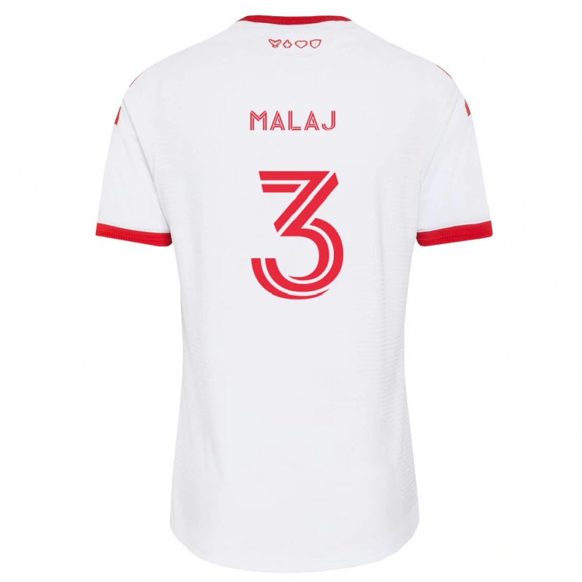 Danxen Damen Albert Malaj #3 Weiß Rot Schwarz Auswärtstrikot Trikot 2026/27 T-Shirt