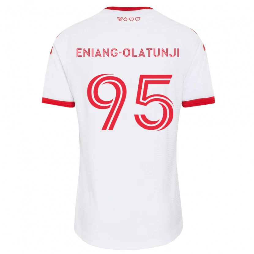 Danxen Damen Daniel Eniang-Olatunji #95 Weiß Rot Schwarz Auswärtstrikot Trikot 2026/27 T-Shirt