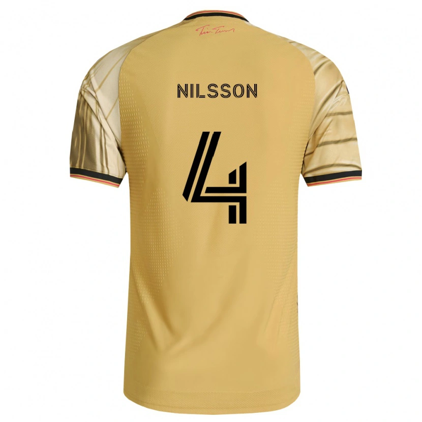 Danxen Damen Joakim Nilsson #4 Braun Gelb Schwarz Auswärtstrikot Trikot 2026/27 T-Shirt